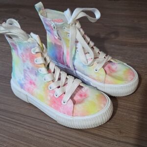 Tie-Dye High Top Canvas Sneakers - Pastel Multi